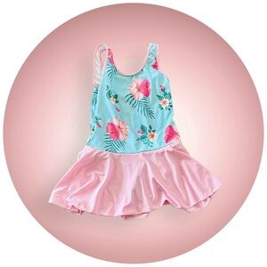 Girl Floral Swim Dress